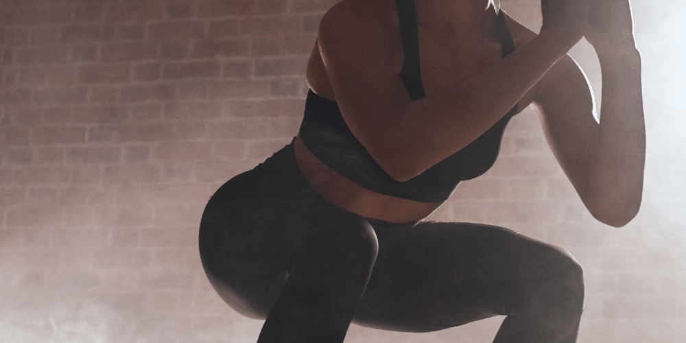Woman squatting